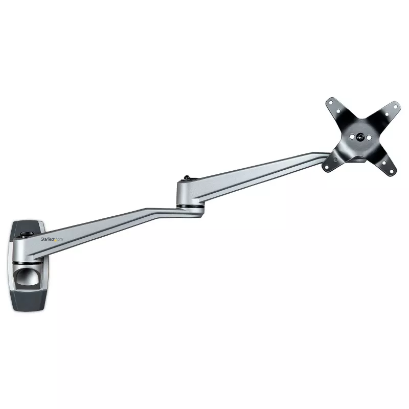 StarTech.com Uchwyt ścienny do monitora – Przegubowe ergonomiczne ramię montażowe VESA – Długość 20 inch (52 cm) – Pojedynczy wyświetlacz do 34 cali – Obrotowe/pochylane/obracane – Regulowany uchwyt do ekranu
