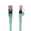 StarTech.com 5m kabel Ethernet CAT6a – ekranowany, 10 Gigabit, bez zaczepów, RJ45, 100W PoE, patchcord – 10GbE STP kabel sieciowy z odciążeniem – Aqua, testowany pojedynczo / okablowanie z certyfikatem UL / TIA
