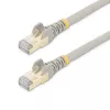 StarTech.com 7m CAT6a kabel Ethernet - 10 Gigabit ekranowany bezzaczepowy RJ45 100W PoE Patch Cord - 10GbE STP kabel sieciowy z odciążeniem - Szary Indywidualnie testowany/Okablowanie certyfikowane UL/TIA