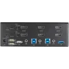 StarTech.com 2-portowy przełącznik KVM Dual Monitor HDMI – 4K 60 Hz Ultra HD HDR – biurkowy przełącznik KVM HDMI 2.0 4K z 2-portowym hubem USB 3.0 (5 Gb/s) i 4x USB 2.0 HID, audio – przełączanie skrótami klawiszowymi – TAA