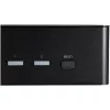 StarTech.com 2-portowy przełącznik KVM Dual Monitor HDMI – 4K 60 Hz Ultra HD HDR – biurkowy przełącznik KVM HDMI 2.0 4K z 2-portowym hubem USB 3.0 (5 Gb/s) i 4x USB 2.0 HID, audio – przełączanie skrótami klawiszowymi – TAA