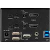 StarTech.com 2-portowy przełącznik KVM Dual Monitor HDMI – 4K 60 Hz Ultra HD HDR – biurkowy przełącznik KVM HDMI 2.0 4K z 2-portowym hubem USB 3.0 (5 Gb/s) i 4x USB 2.0 HID, audio – przełączanie skrótami klawiszowymi – TAA