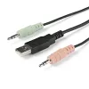 StarTech.com 2-portowy przełącznik KVM HDMI - 4K 60 Hz - Kompaktowy 2-portowy przełącznik KVM UHD/Ultra HD USB do komputera stacjonarnego ze zintegrowanymi kablami 1,2 m i audio - zasilany magistralą i zdalne przełączanie - MacBook ThinkPad