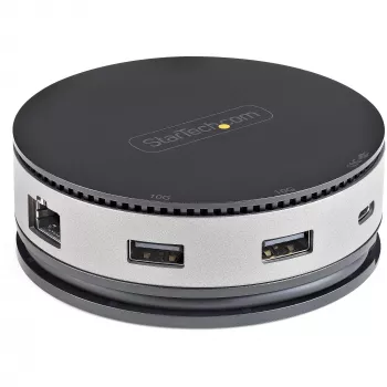 StarTech.com USB C Multiport Adapter - USB 3.1 Gen 2 10Gbps Type-C Mini Dock z 4K 60Hz HDMI/DisplayPort or 1080p VGA - 75W PD Passthrough, 3-Port USB Hub, GbE - Mobile Docking Station
