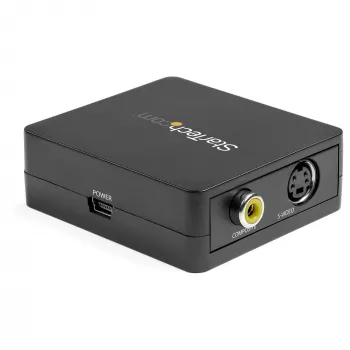 StarTech.com Konwerter VGA na RCA i S-Video - zasilanie USB, Aktywny konwerter wideo, Czarny, CE, FCC, REACH, 1920 x 1080 pikseli, 640 x 480, 1920 x 1080 pikseli, 60 Hz