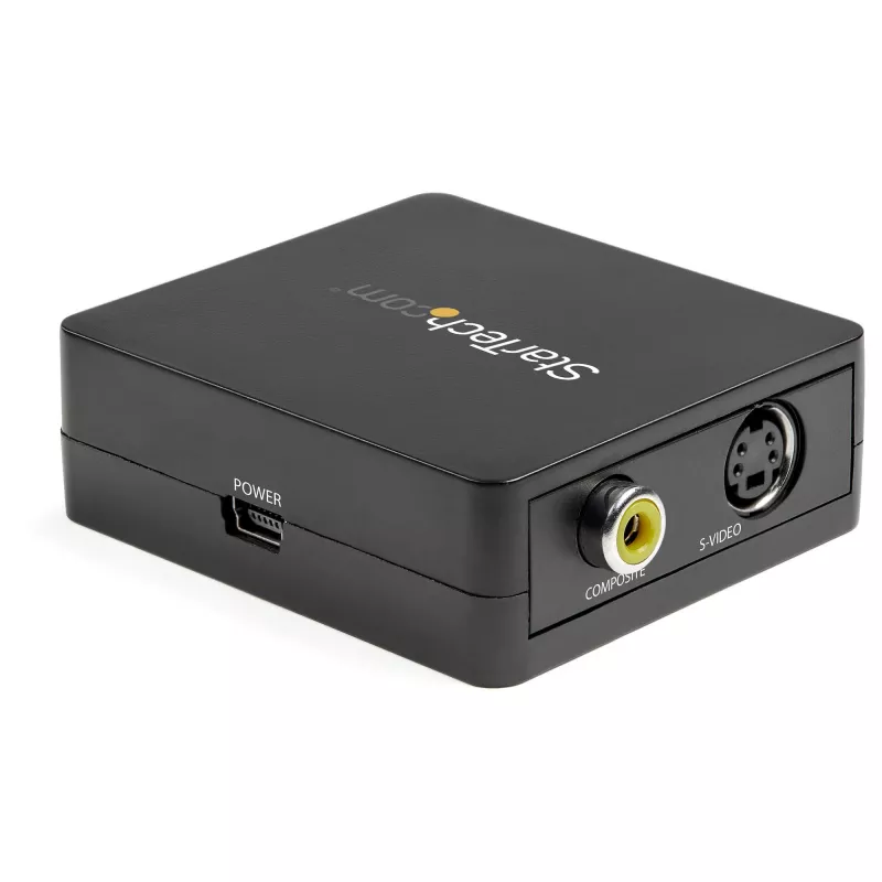 StarTech.com Konwerter VGA na RCA i S-Video - zasilanie USB, Aktywny konwerter wideo, Czarny, CE, FCC, REACH, 1920 x 1080 pikseli, 640 x 480, 1920 x 1080 pikseli, 60 Hz