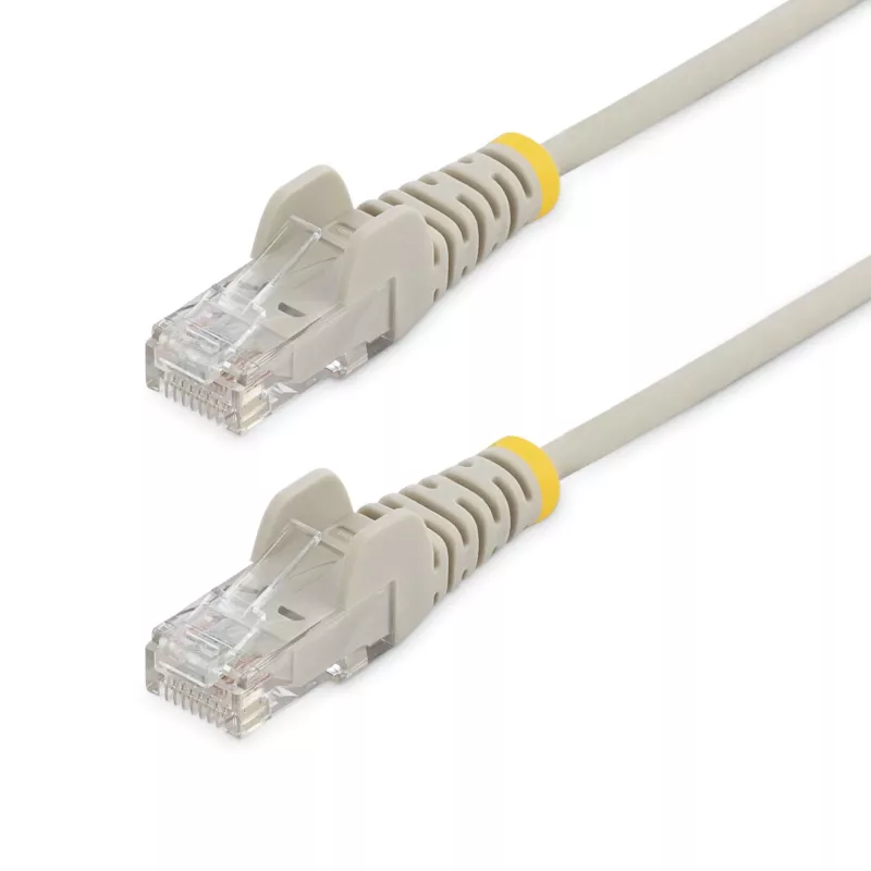 StarTech.com Kabel CAT6 1 m – cienki – Złącza RJ-45 bez zaczepów – Szary