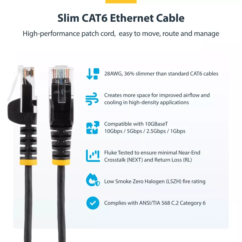 StarTech.com Kabel CAT6 2 m - cienki - wtyki RJ45 bezzaczepowe - niebieski