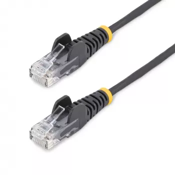 StarTech.com Kabel CAT6 2.5 m - cienki - Złącza RJ-45 z osłoną zatrzasku - Czarny