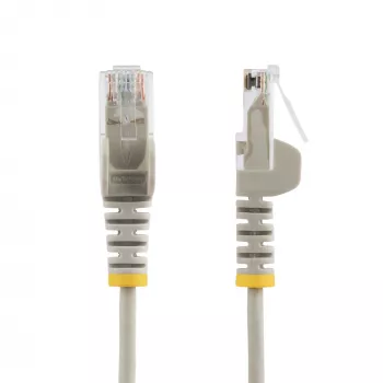 StarTech.com 2.5 m Kabel CAT6 - cienki - Złącza RJ45 bez zaczepów - Szary
