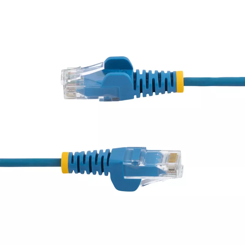 StarTech.com 2.5 m Kabel CAT6 - cienki - Złącza RJ45 bez zaczepów - Niebieski