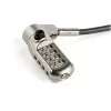StarTech.com 6,5' (2 m) 3-w-1 uniwersalna linka zabezpieczająca do laptopa - zamek szyfrowy 4-cyfrowy do laptopa/komputera stacjonarnego kompatybilny z gniazdami K-Slot, Nano i Wedge - stalowa linka antykradzieżowa
