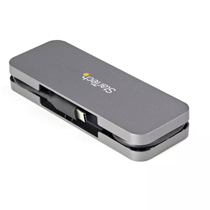 StarTech.com ~ Koncentrator USB C z 4 portami - 4x USB-A - Koncentrator USB 3.0 Type-C - USB 3.2 Gen 1 (5 Gb/s) - Zasilany z magistrali przenośny adapter koncentratora laptopa USB-C na USB-A - Kabel 11,2 cala (28,5 cm) z zarządzaniem kablami