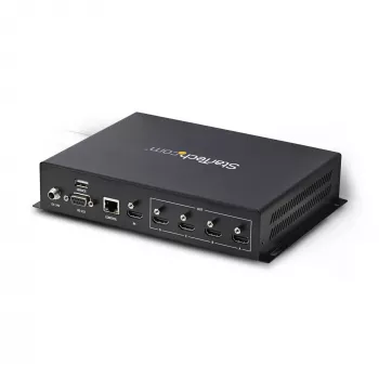 StarTech.com Kontroler ściany wideo HDMI 2x2 – Wejście wideo HDMI 2.0 4K 60 Hz na 4 wyjścia 1080p – Procesor ściany wideo do wyświetlaczy wieloekranowych – Rozdzielacz ściany wideo – Sterowanie RS232/Ethernet