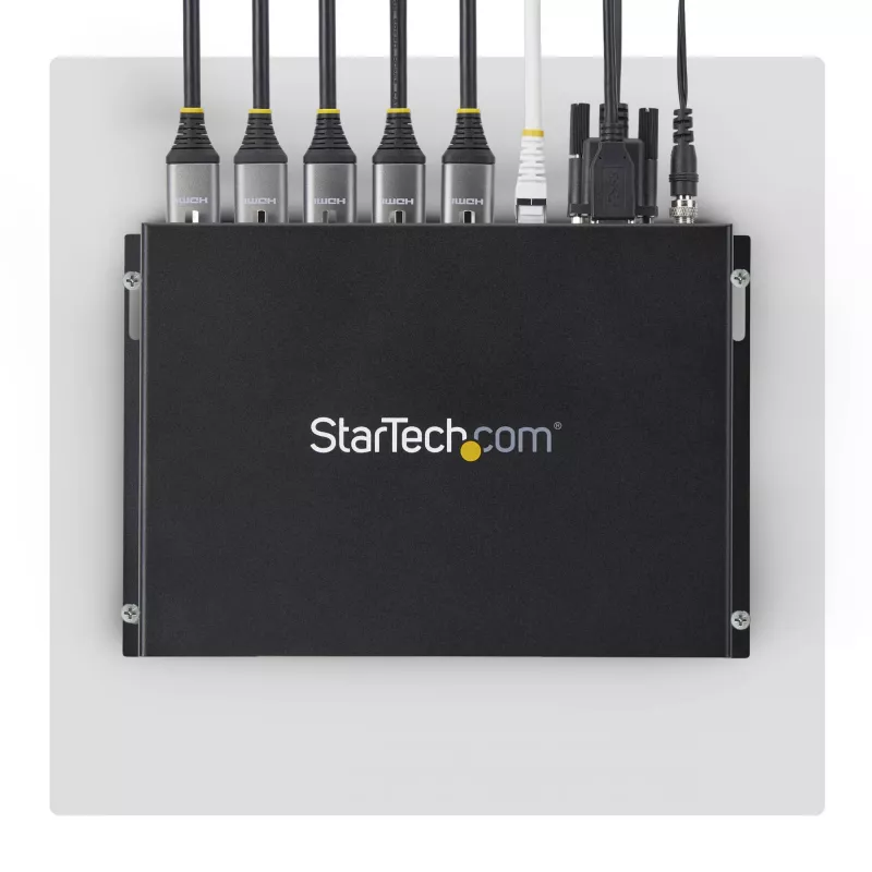 StarTech.com Kontroler ściany wideo HDMI 2x2 – Wejście wideo HDMI 2.0 4K 60 Hz na 4 wyjścia 1080p – Procesor ściany wideo do wyświetlaczy wieloekranowych – Rozdzielacz ściany wideo – Sterowanie RS232/Ethernet