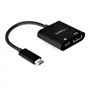 StarTech.com Adapter USB-C na DisplayPort z Power Delivery - 8K 60 Hz / 4K 120 Hz, konwerter wideo USB Type-C na DP 1.4 z ładowaniem przelotowym PD 60 W - HBR3 - kompatybilny z Thunderbolt 3