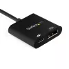 StarTech.com Adapter USB-C na DisplayPort z Power Delivery - 8K 60 Hz / 4K 120 Hz, konwerter wideo USB Type-C na DP 1.4 z ładowaniem przelotowym PD 60 W - HBR3 - kompatybilny z Thunderbolt 3