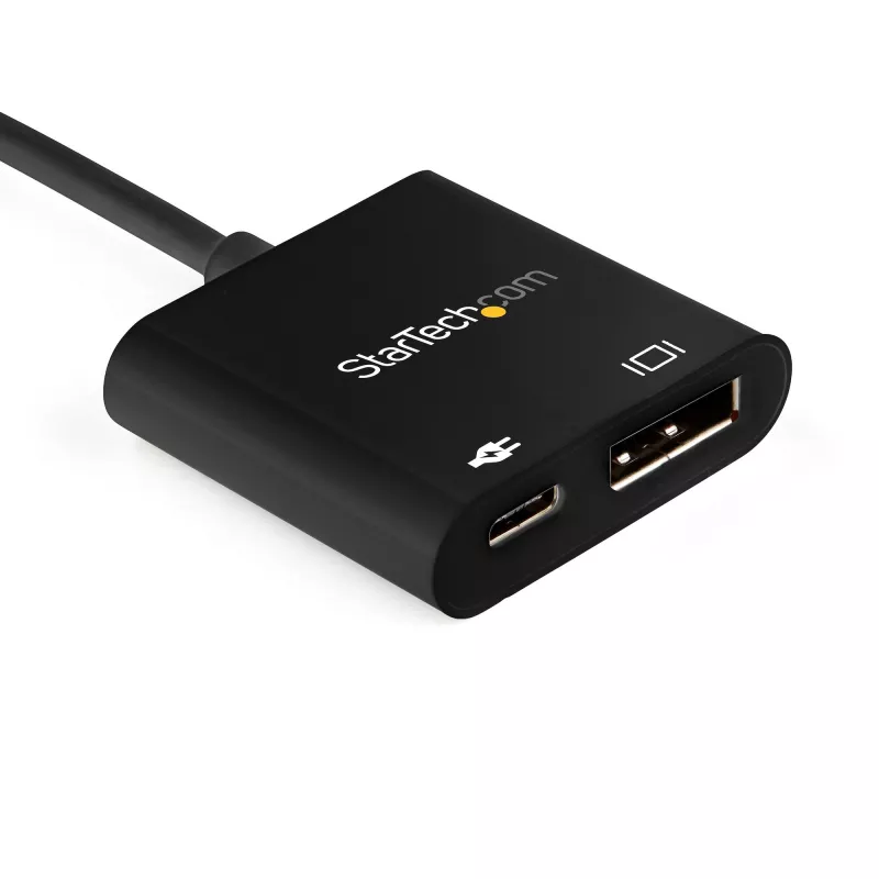 StarTech.com Adapter USB-C na DisplayPort z Power Delivery - 8K 60 Hz / 4K 120 Hz, konwerter wideo USB Type-C na DP 1.4 z ładowaniem przelotowym PD 60 W - HBR3 - kompatybilny z Thunderbolt 3