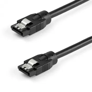 StarTech.com 0,3 m Okrągły kabel SATA, 0,3 m, SATA III, SATA 7-pin, SATA 7-pin, Męski/Męski, Czarny