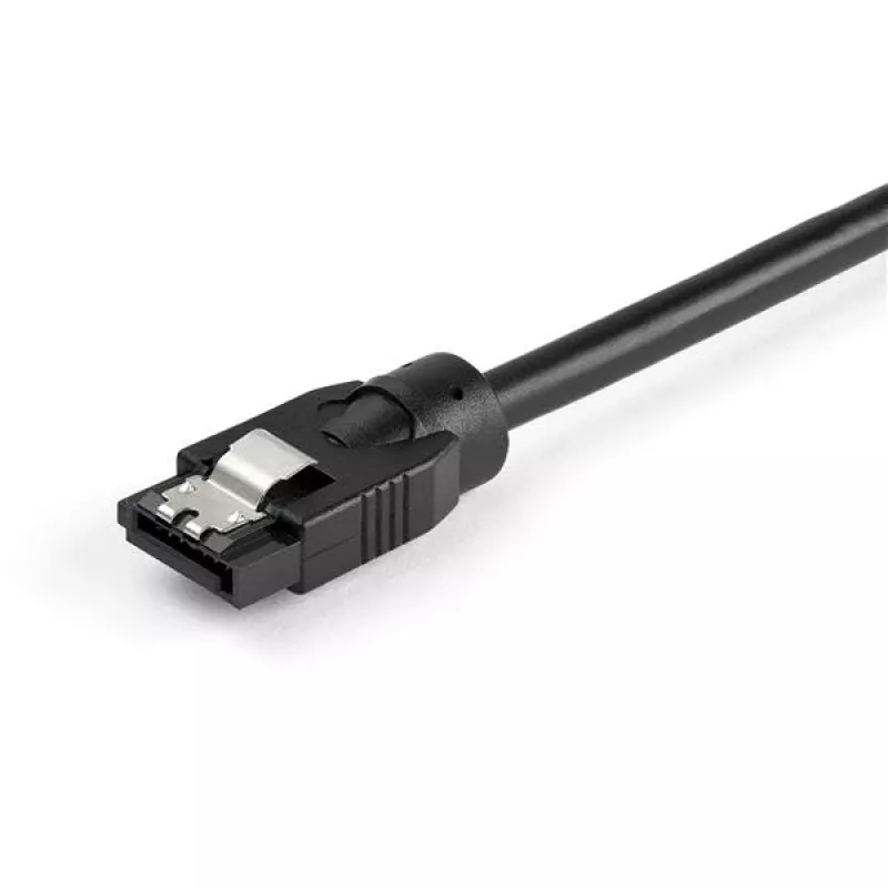 StarTech.com 0,3 m Okrągły kabel SATA, 0,3 m, SATA III, SATA 7-pin, SATA 7-pin, Męski/Męski, Czarny