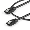 StarTech.com 0,3 m Okrągły kabel SATA, 0,3 m, SATA III, SATA 7-pin, SATA 7-pin, Męski/Męski, Czarny