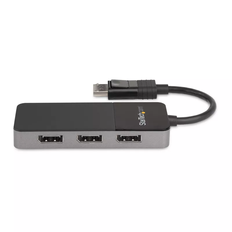 StarTech.com 3 Port Multi Monitor Adapter - DisplayPort 1.4 do 3x 4K DisplayPort Video Splitter - Podwójny lub Potrójny 4K - Hub MST DisplayPort do Laptopa/Komputera dla Wielu Monitorów - Tylko dla PC z Windows
