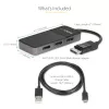 StarTech.com 3 Port Multi Monitor Adapter - DisplayPort 1.4 do 3x 4K DisplayPort Video Splitter - Podwójny lub Potrójny 4K - Hub MST DisplayPort do Laptopa/Komputera dla Wielu Monitorów - Tylko dla PC z Windows