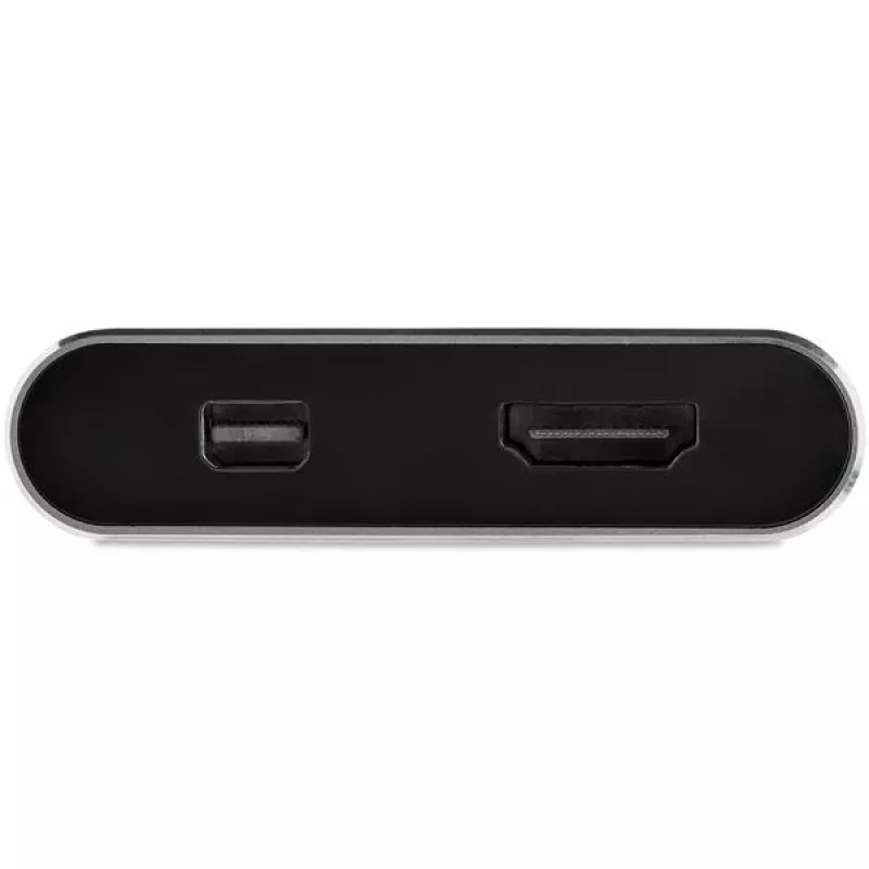 StarTech.com Wieloportowy adapter wideo USB C — 4K 60 Hz USB-C na HDMI 2.0 lub Mini DisplayPort 1.2 — konwerter wyświetlacza USB-C 2-w-1 HDMI/MDP HBR2 HDR — zgodny z TB3
