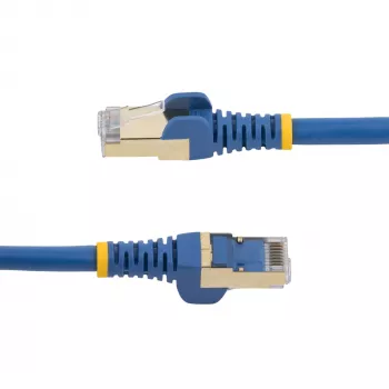 StarTech.com 7,5m kabel Ethernet CAT6a – ekranowany 10 Gigabit z zabezpieczeniem przed zaczepianiem RJ45 100W PoE patchcord – 10GbE STP kabel sieciowy z odciążeniem – niebieski, testowany indywidualnie / okablowanie z certyfikatem UL / TIA