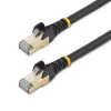 StarTech.com 7,5m CAT6a Ethernet kabel - 10 Gigabit Shielded Snagless RJ45 100W PoE Patch Cord - 10GbE STP kabel sieciowy w/Strain Relief - Czarny Individually Tested/Wiring is UL Certified/TIA