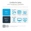 StarTech.com 7,5m CAT6a Ethernet kabel - 10 Gigabit Shielded Snagless RJ45 100W PoE Patch Cord - 10GbE STP kabel sieciowy w/Strain Relief - Czarny Individually Tested/Wiring is UL Certified/TIA
