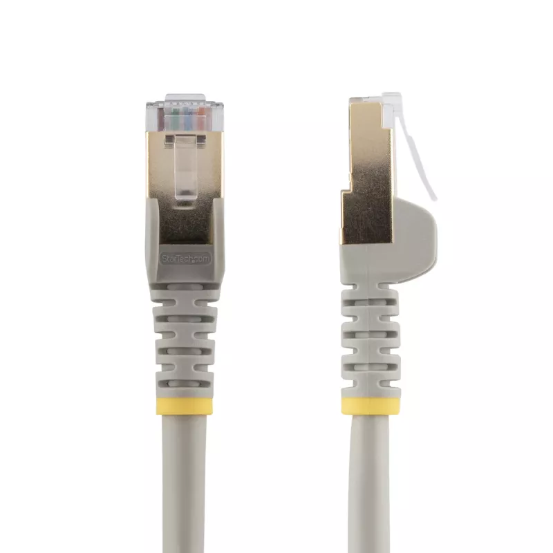 StarTech.com 7,5m CAT6a Ethernet kabel - 10 Gigabit Shielded Snagless RJ45 100W PoE Patch Cord - 10GbE STP kabel sieciowy w/Strain Relief - Gray Individually Tested/Wiring is UL Certified/TIA