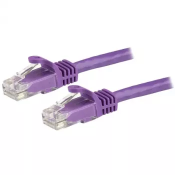 StarTech.com 1.5m kabel Ethernet CAT6 - fioletowy przewód Gigabit Ethernet CAT 6 - 250 MHz 100 W PoE RJ45 UTP kabel sieciowy/krosowy bez zaczepów z odciążeniem, testowany indywidualnie