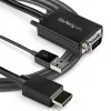 StarTech.com 2m Kabel konwertera VGA na HDMI z obsługą dźwięku USB i zasilaniem – analogowo-cyfrowy adapter kablowya wideo do podłączenia komputera PC z VGA do wyświetlacza HDMI – 1080p kabel monitorowy męski-męski