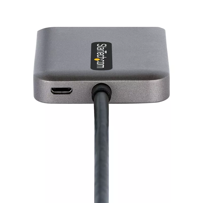 StarTech.com DP do Dual HDMI MST HUB - Podwójne HDMI 4K 60Hz - Adapter DisplayPort do wielu monitorów z kablem 1ft / 30cm - Hub DP 1.4 Multi Stream Transport, DSC | HBR3 - Rozdzielacz DP do HDMI