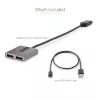 StarTech.com DP do Dual HDMI MST HUB - Podwójne HDMI 4K 60Hz - Adapter DisplayPort do wielu monitorów z kablem 1ft / 30cm - Hub DP 1.4 Multi Stream Transport, DSC | HBR3 - Rozdzielacz DP do HDMI