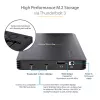 StarTech.com 4-zatokowa obudowa Thunderbolt 3 NVMe, dla dysków SSD M.2 NVMe, 1x wideo DisplayPort/ 2x porty downstream TB3, 40Gbps, zasilacz 72W, zewnętrzna obudowa dysku twardego