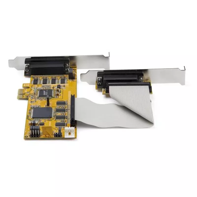 StarTech.com 8-Port PCI Express RS232 Serial Adapter Card, PCIe RS232 Serial Card, 16C1050 UART, Low Profile Serial DB9 kontroler/Expansion Card, 15kV ESD Protection, Windows Only - TAA