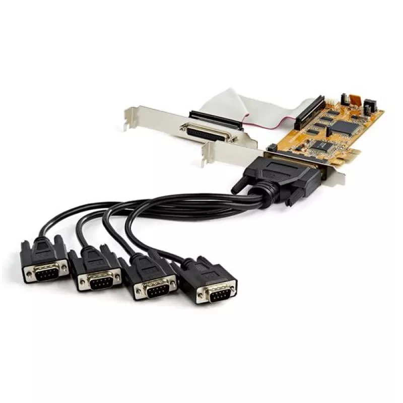 StarTech.com 8-Port PCI Express RS232 Serial Adapter Card, PCIe RS232 Serial Card, 16C1050 UART, Low Profile Serial DB9 kontroler/Expansion Card, 15kV ESD Protection, Windows Only - TAA