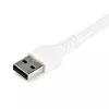 StarTech.com 2m kabel ładujący USB A na USB C - wytrzymały kabel do szybkiego ładowania i synchronizacji USB 2.0 na USB Type C - solidna powłoka TPE z włóknem aramidowym M/M 3A biały - Samsung S10, iPad Pro, Pixel