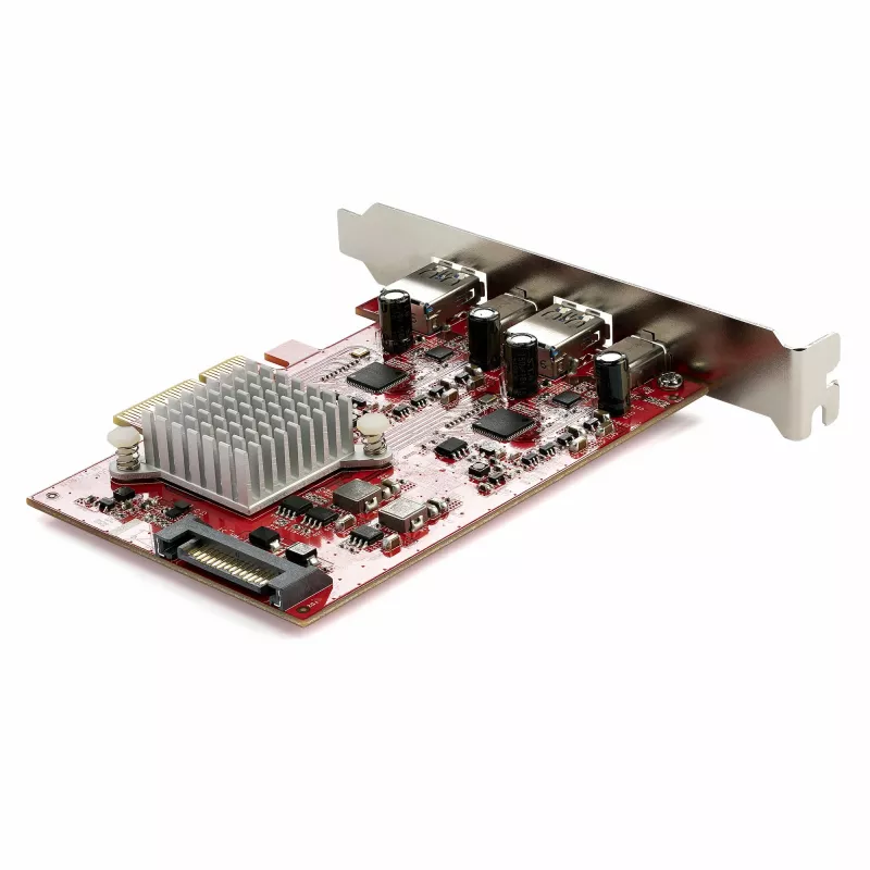 StarTech.com 4-portowa karta USB PCIe - 10Gbps karta rozszerzeń USB PCI Express z 2 kontrolerami - 2x porty USB-C i 2x porty USB-A (USB 3.2/3.1 Gen 2) - Karta USB/USB-C PCI-e - Pełny profil