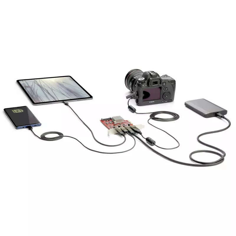 StarTech.com 4-portowa karta USB PCIe - 10Gbps karta rozszerzeń USB PCI Express z 2 kontrolerami - 2x porty USB-C i 2x porty USB-A (USB 3.2/3.1 Gen 2) - Karta USB/USB-C PCI-e - Pełny profil