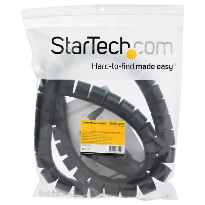 StarTech.com 1,5 m (4,9 stopy) rękaw do zarządzania kablami - spiralny - średnica 45 mm (1,8 cala)
