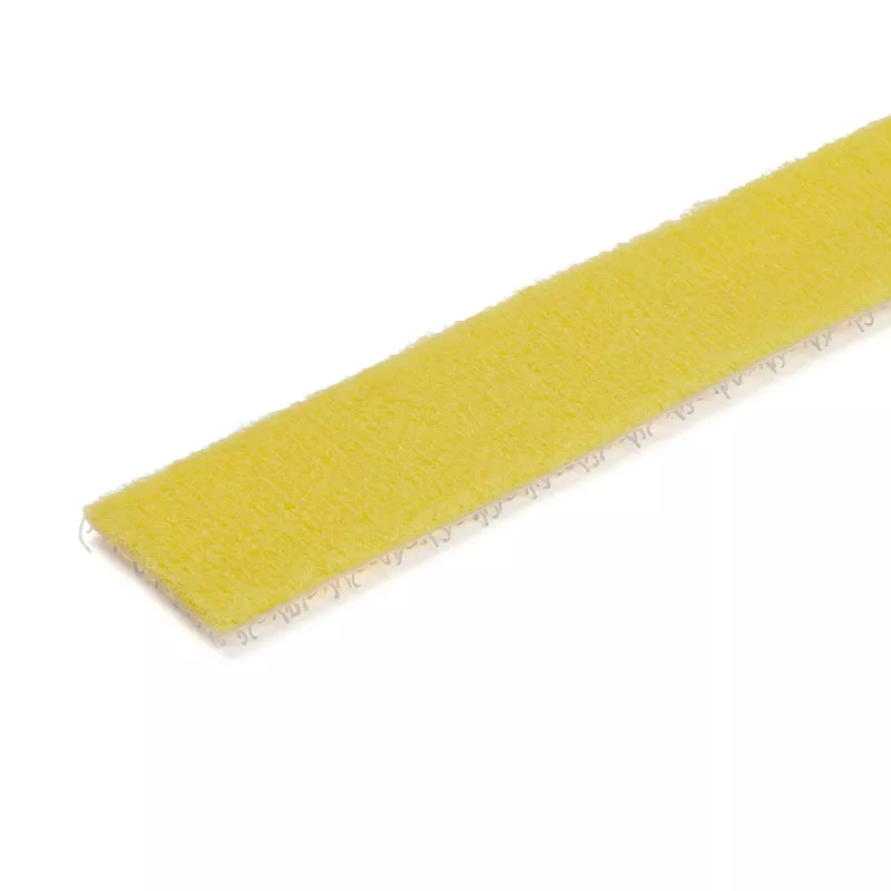 StarTech.com 100ft Hook and Loop Roll - Cut-to-Size Reusable kabel Ties - Bulk Industrial Wire Fastener Tape /Adjustable Fabric Wraps żółty / Resuable Self Gripping kabel Management Straps