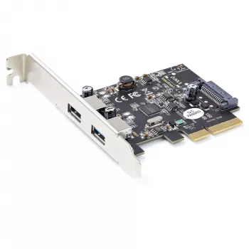 Karta PCIe USB 2-portowa StarTech.com z przepustowością 10 Gb/s na port - Karta rozszerzeń USB 3.1/3.2 Gen 2 Typ-A PCI Express 3.0 x2 z kontrolerem hosta - Karta adaptera rozszerzającego - Pełny/Niski profil - Windows i Linux