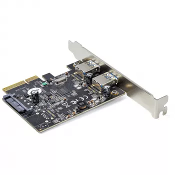Karta PCIe USB 2-portowa StarTech.com z przepustowością 10 Gb/s na port - Karta rozszerzeń USB 3.1/3.2 Gen 2 Typ-A PCI Express 3.0 x2 z kontrolerem hosta - Karta adaptera rozszerzającego - Pełny/Niski profil - Windows i Linux