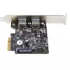 Karta PCIe USB 2-portowa StarTech.com z przepustowością 10 Gb/s na port - Karta rozszerzeń USB 3.1/3.2 Gen 2 Typ-A PCI Express 3.0 x2 z kontrolerem hosta - Karta adaptera rozszerzającego - Pełny/Niski profil - Windows i Linux