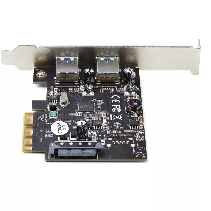 Karta PCIe USB 2-portowa StarTech.com z przepustowością 10 Gb/s na port - Karta rozszerzeń USB 3.1/3.2 Gen 2 Typ-A PCI Express 3.0 x2 z kontrolerem hosta - Karta adaptera rozszerzającego - Pełny/Niski profil - Windows i Linux
