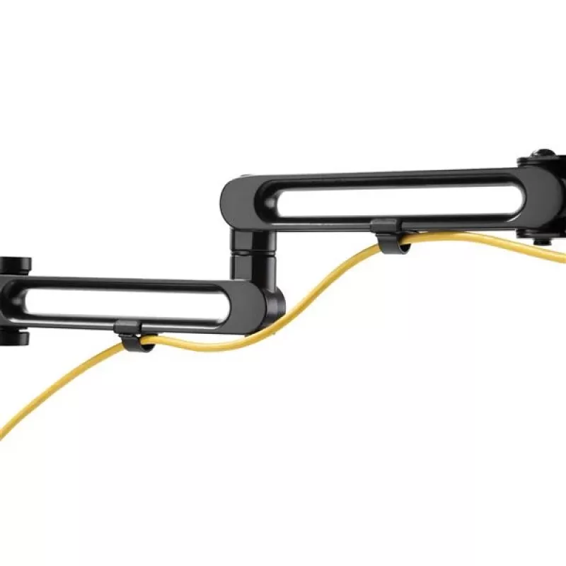 StarTech.com Podwójne ramię do monitorów montowane na biurku - Zacisk biurkowy VESA do monitorów do 32 cali - Ergonomiczne ramię przegubowe - Regulacja wysokości/pochylenia/obrotu/obracania