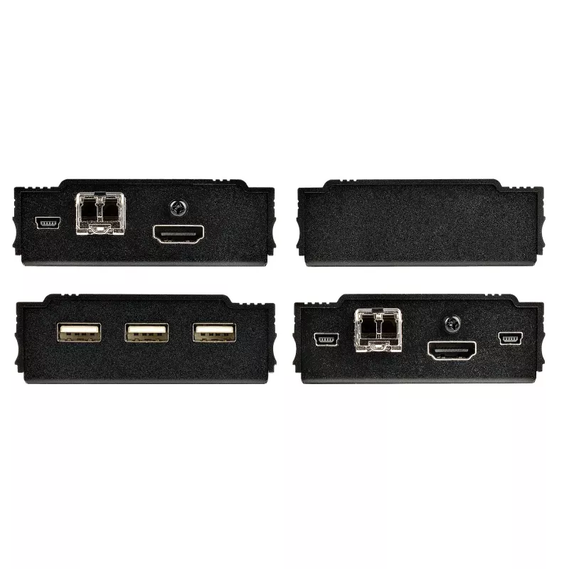 StarTech.com 4K HDMI przedłużacz KVM po światłowodzie - Zdalne przedłużenie przełącznika/konsoli KVM z wideo HDMI i USB - do 984 stóp/300 m (wielomodowy) - 2x moduły 10G MMF SFP+ - Zestaw przedłużacza KVM (TX/RX)